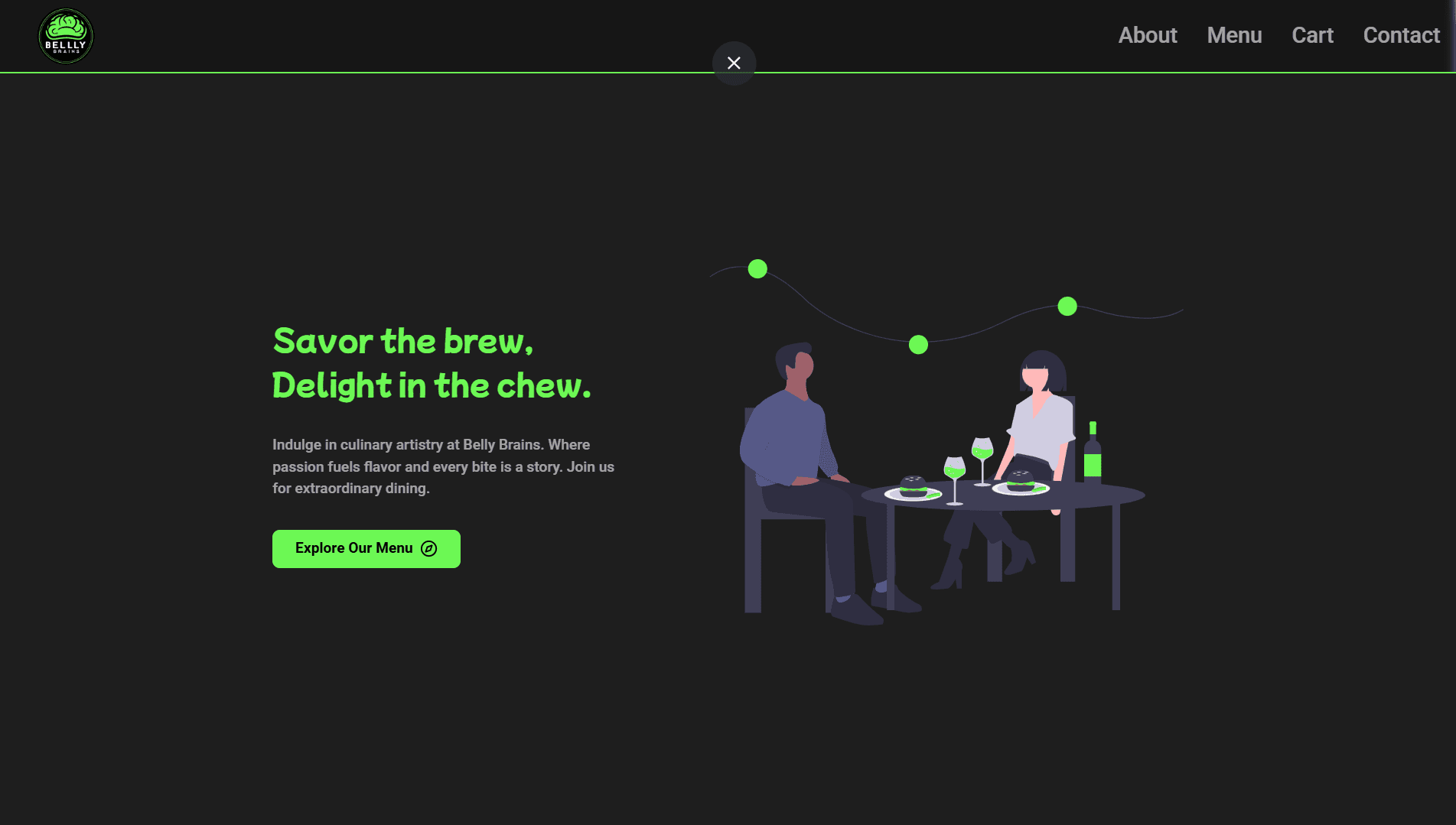 Belly Brains Landing Page