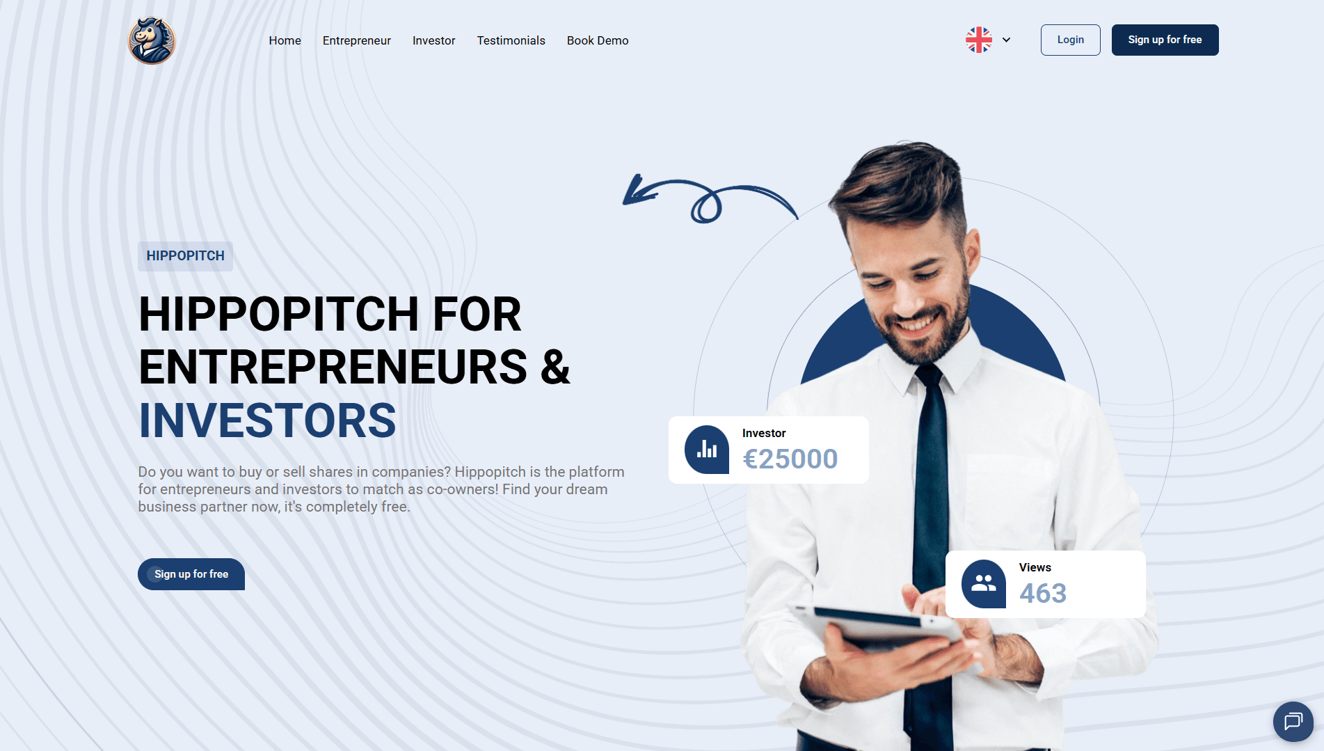 Hippopitch Landing Page